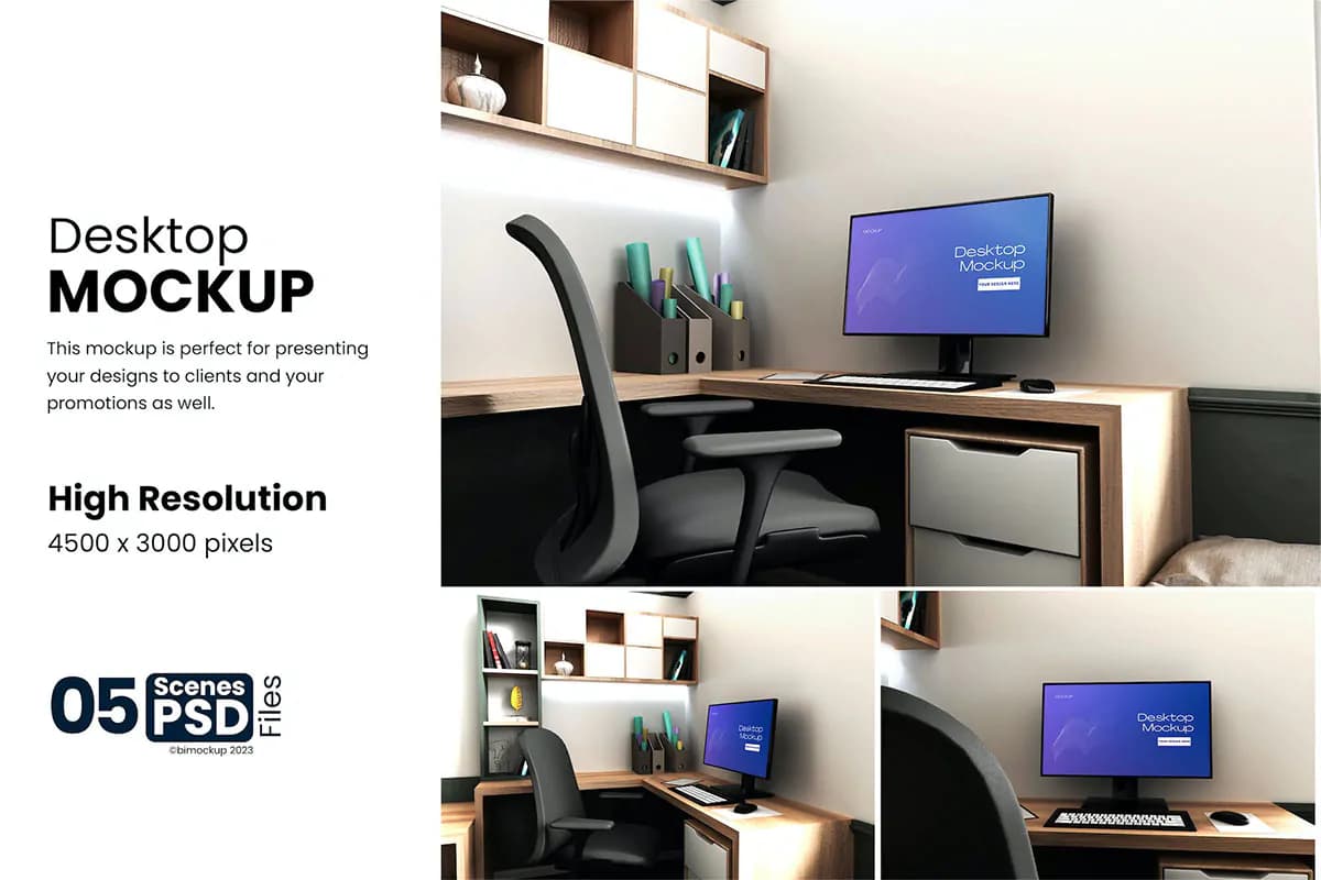 موکاپ دسکتاپ – 5 فایل