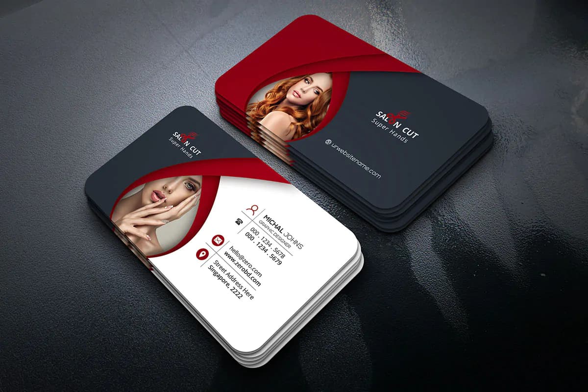 طرح کارت ویزیت سالن زیبایی — تصویر ۴