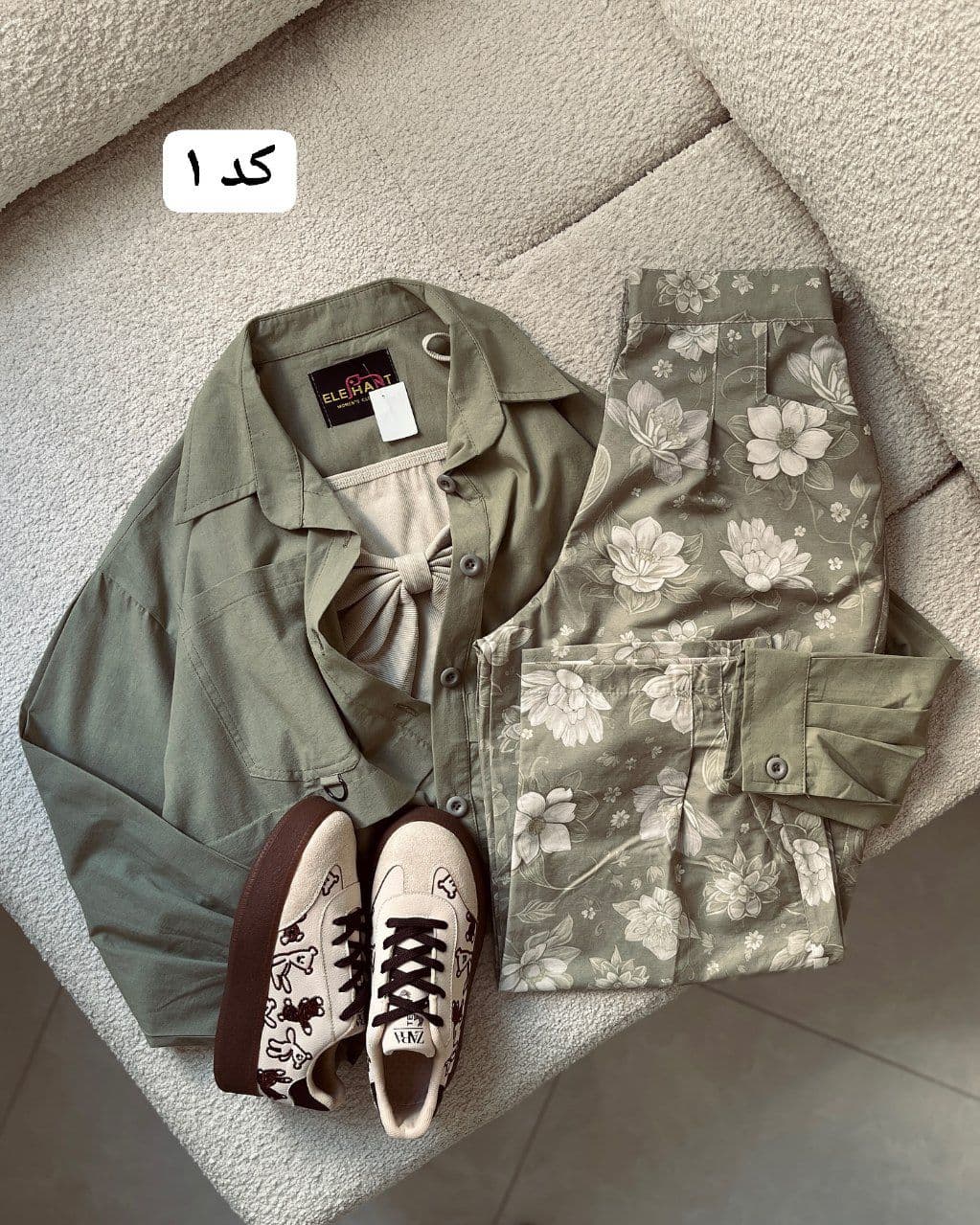 شلوار خمره ای طرحدار زنانه مدل شکوه — تصویر ۸