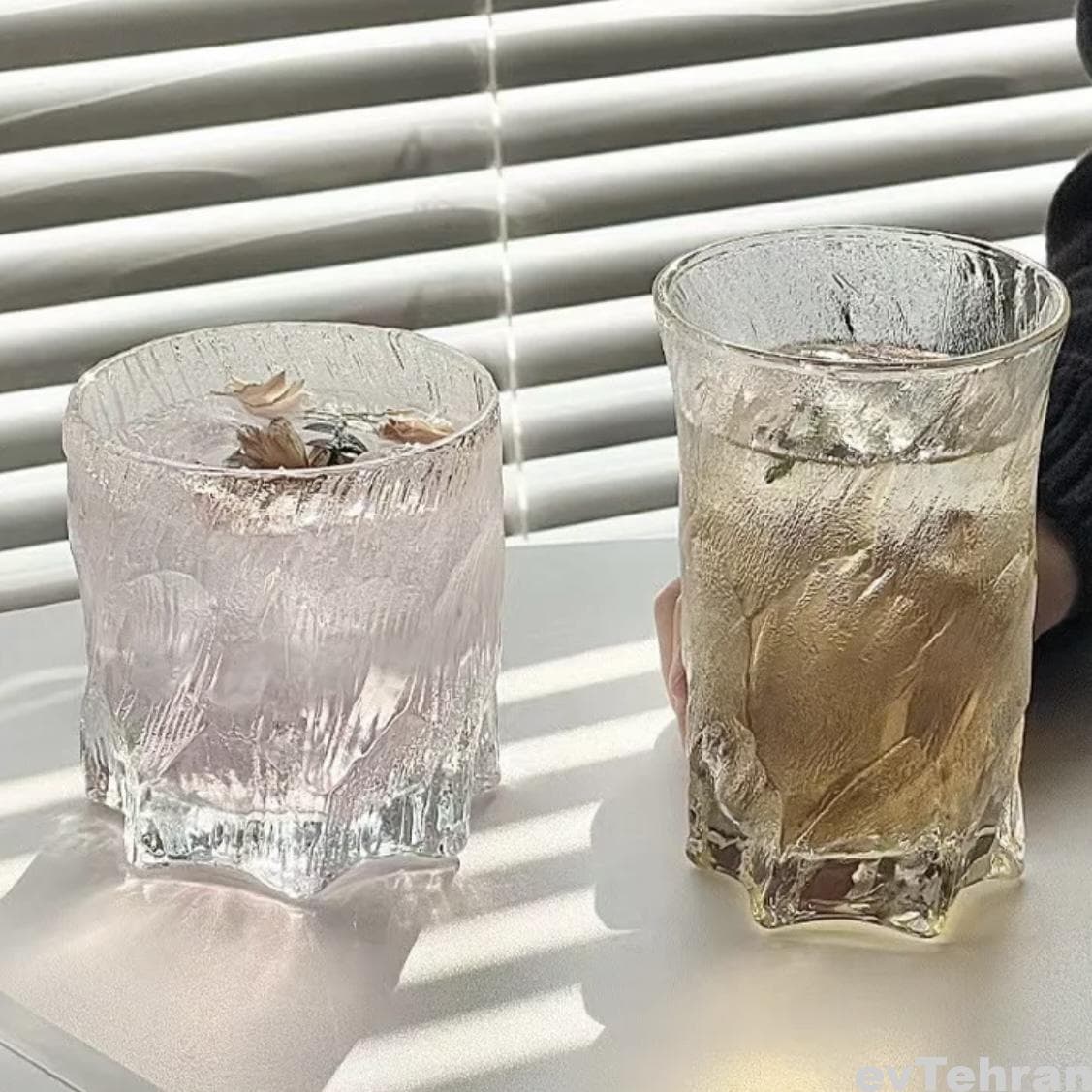 نیم لیوان طرح سنگ یخی دلی DELI GLASS – ست 6 عددی — تصویر ۸