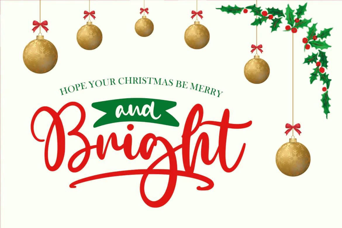 فونت کریسمس The Holly Merry — تصویر ۳