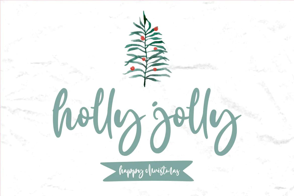 فونت کریسمس The Holly Merry — تصویر ۷