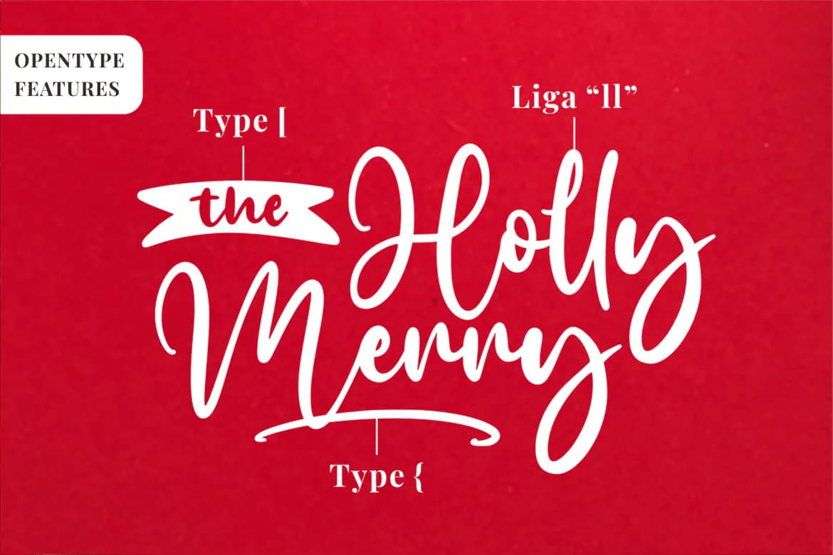 فونت کریسمس The Holly Merry — تصویر ۲