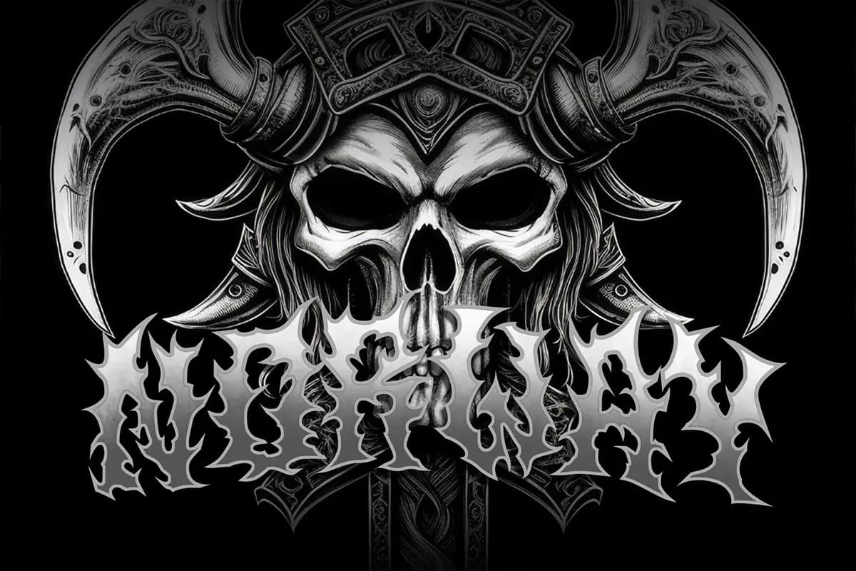 فونت وحشتناک Nordiks — تصویر ۵