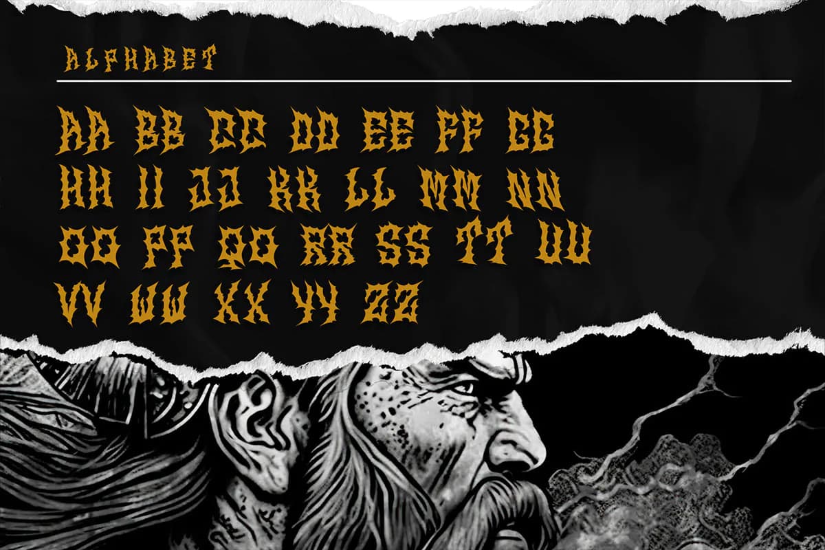 فونت وحشتناک Nordiks — تصویر ۲
