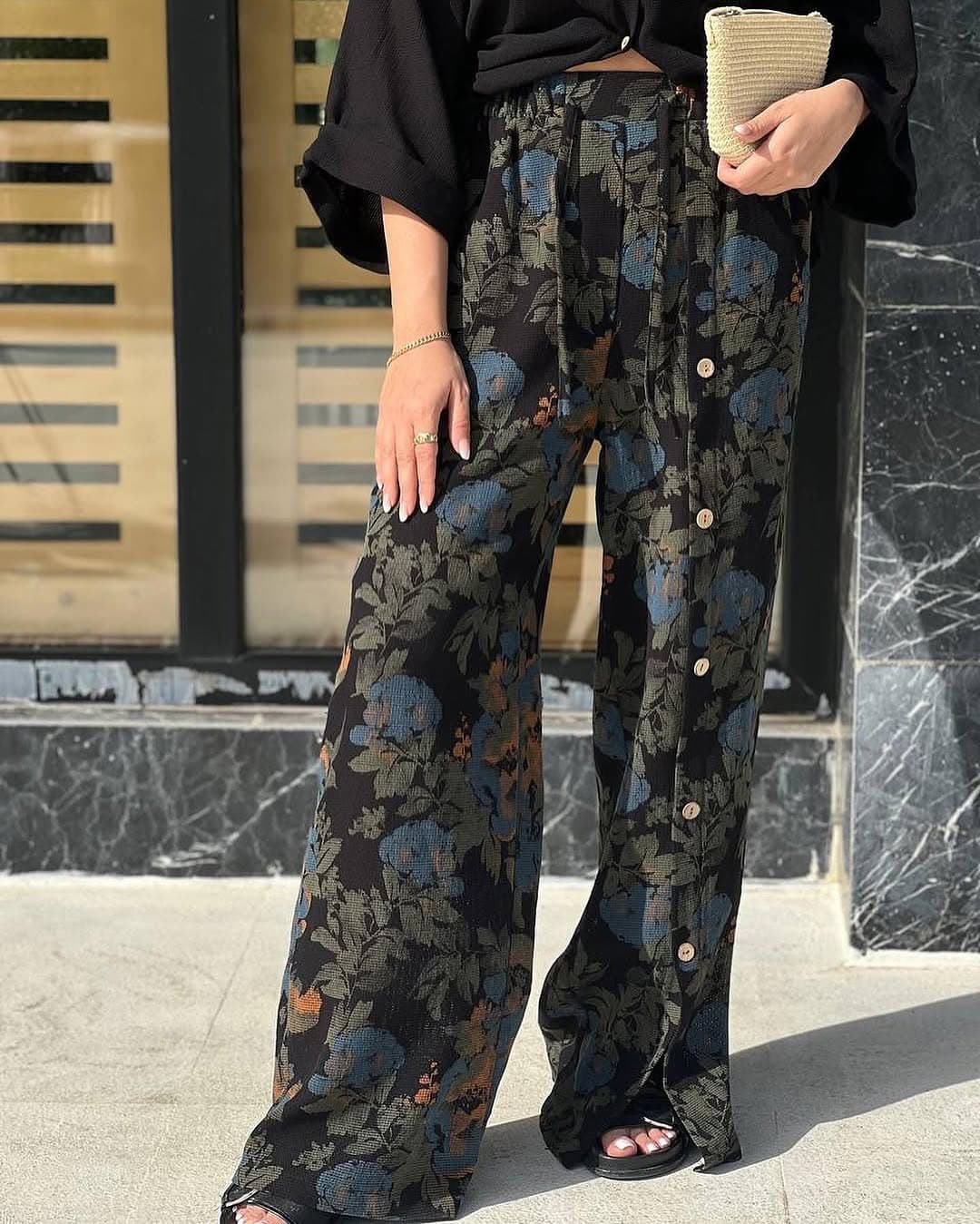شومیز شلوار زنانه مدل بابونه — تصویر ۴