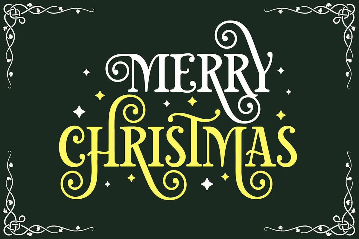 فونت فانتزی کریسمس Christmas Dignity — تصویر ۳