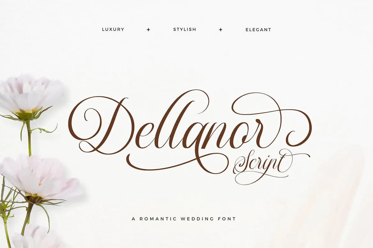 فونت شیک و لاکچری عروسی Dellanor