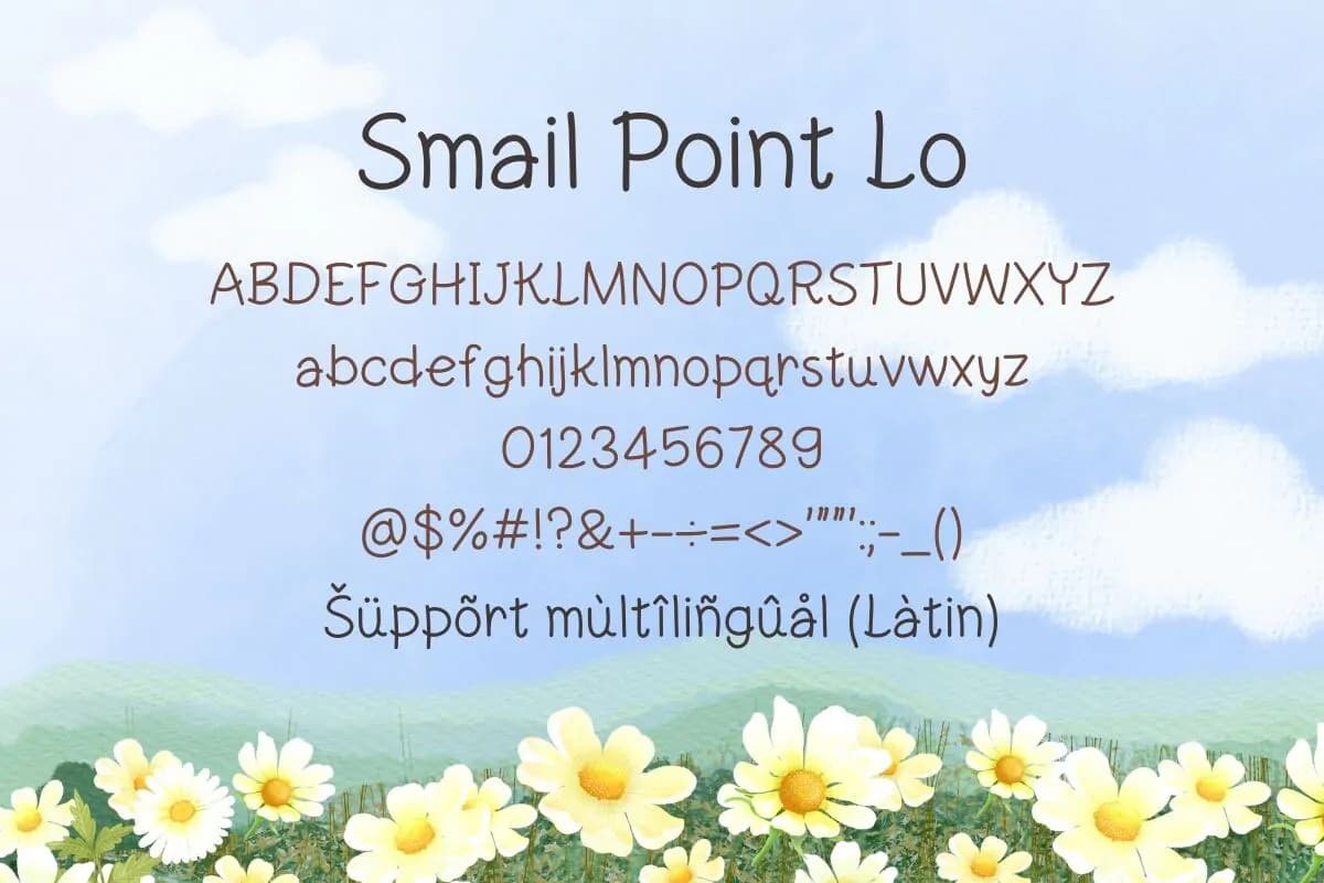 فونت دستنویس و باریک Smail Point Lo — تصویر ۴