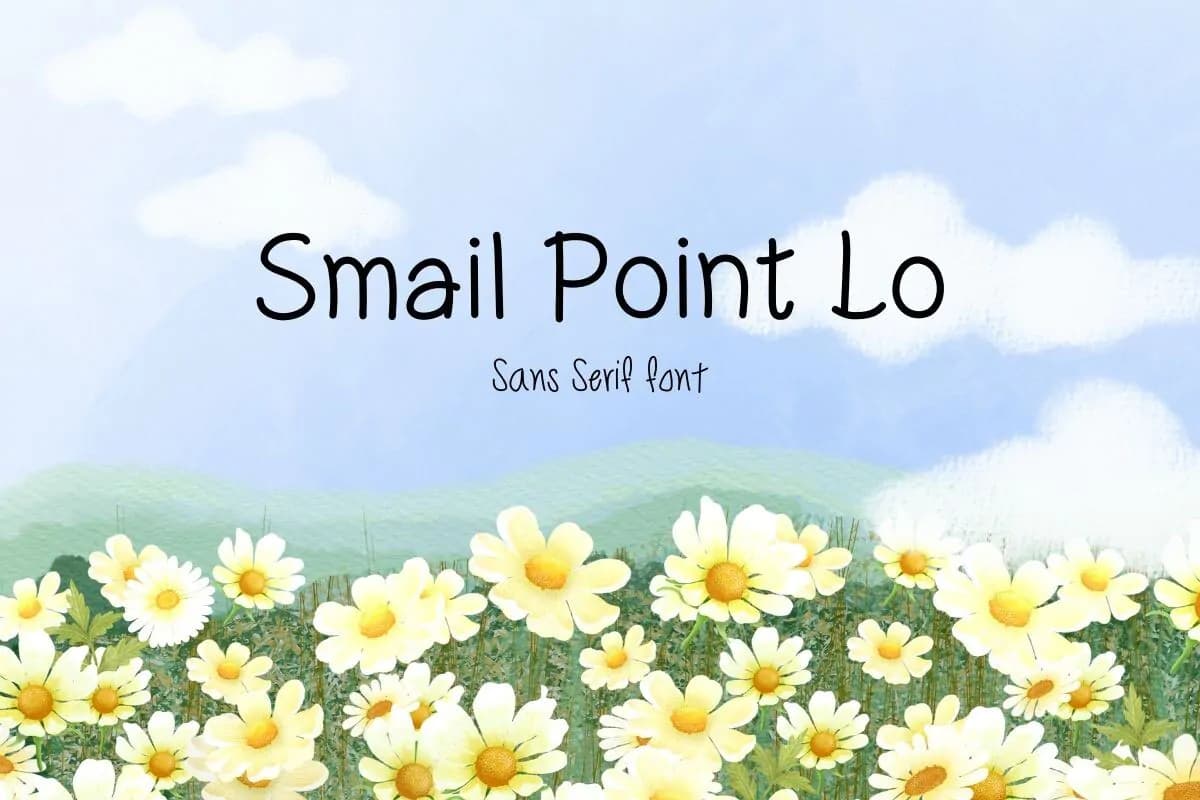 فونت دستنویس و باریک Smail Point Lo