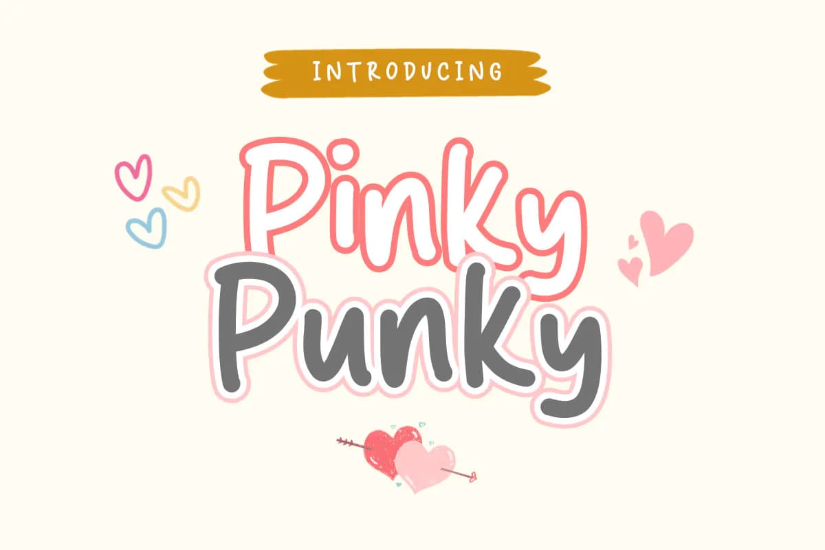 فونت بامزه و کودکانه Pinky Punky