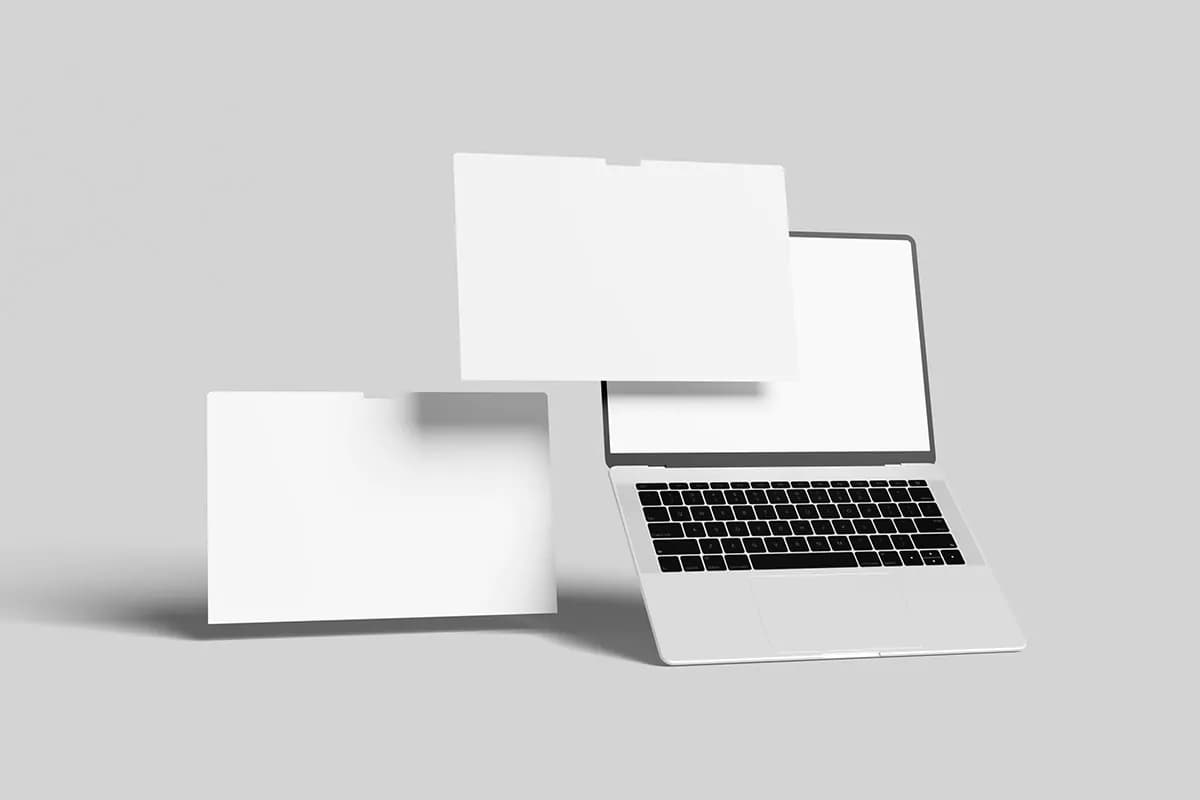 موکاپ مانیتور لپ تاپ — تصویر ۲