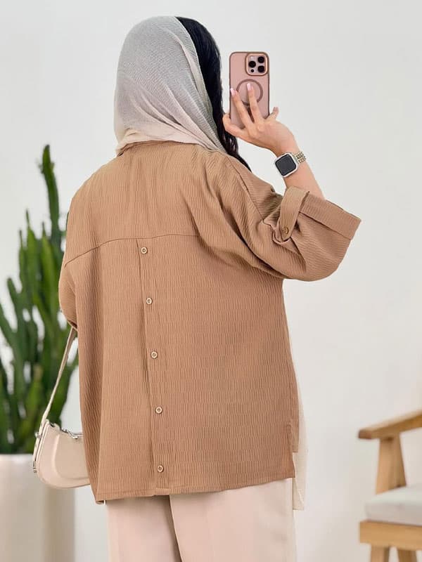 شومیز تک جیب مدل سلنا — تصویر ۵