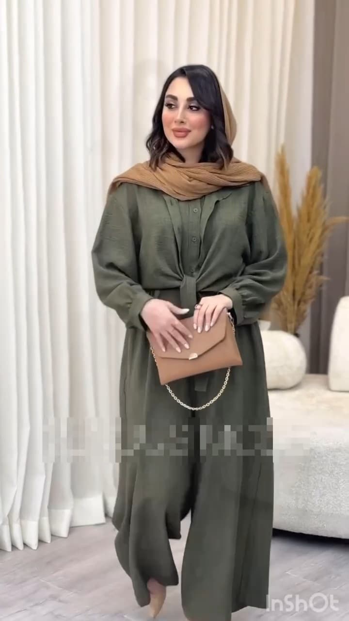 شومیز و اورال جلو دکمه مدل سها — تصویر ۲