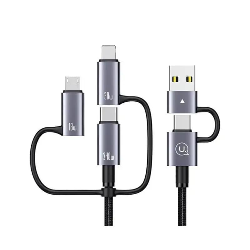 کابل شارژ 6in1 یوسمز مدل US-SJ738 با طول 2 متر توان 240 وات