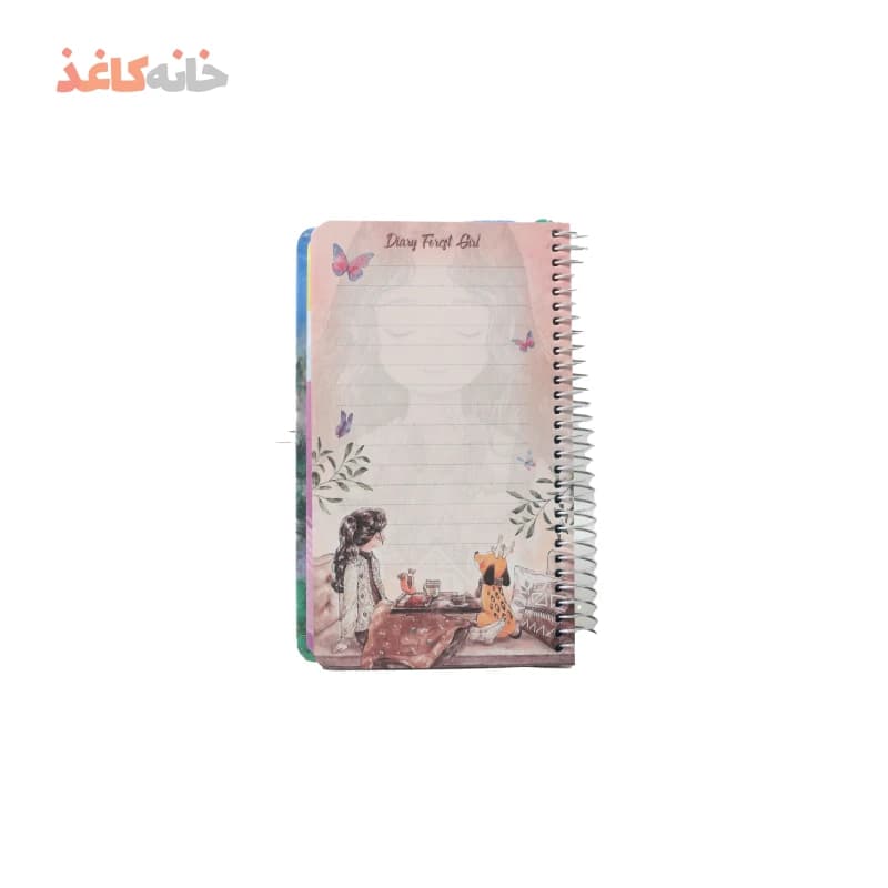 دفتر خاطرات قفل دار (قاب دار) سویل طرح دختر روی پیانو — تصویر ۳