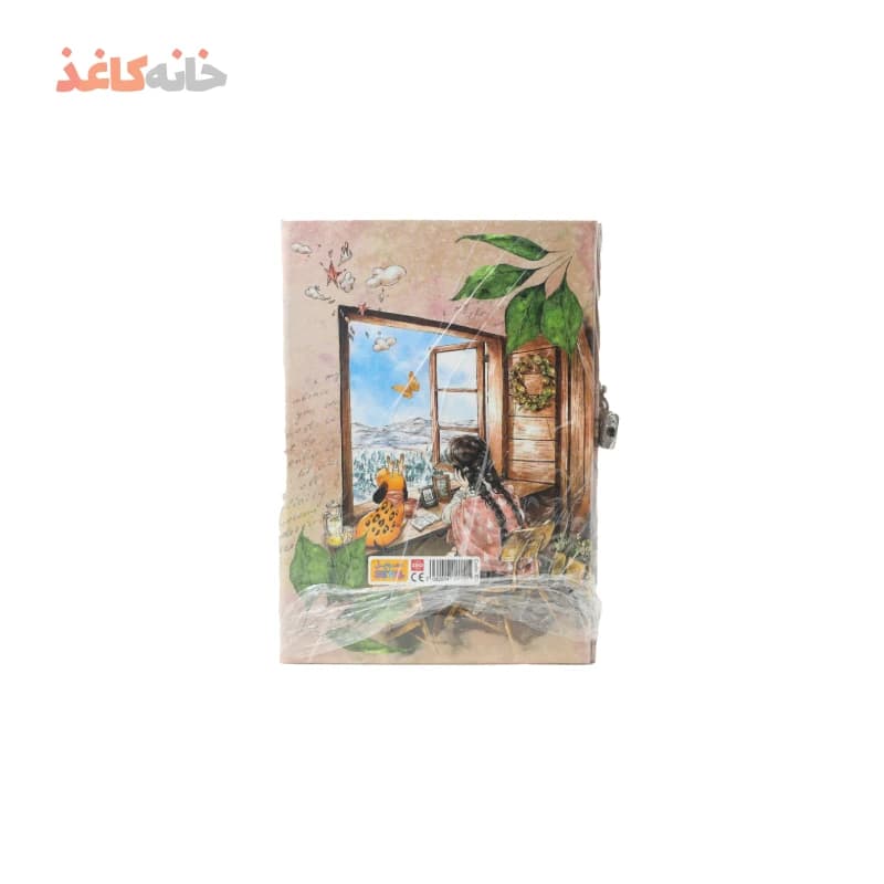 دفتر خاطرات قفل دار (قاب دار) سویل طرح دختر و سگ و سنجاب — تصویر ۲