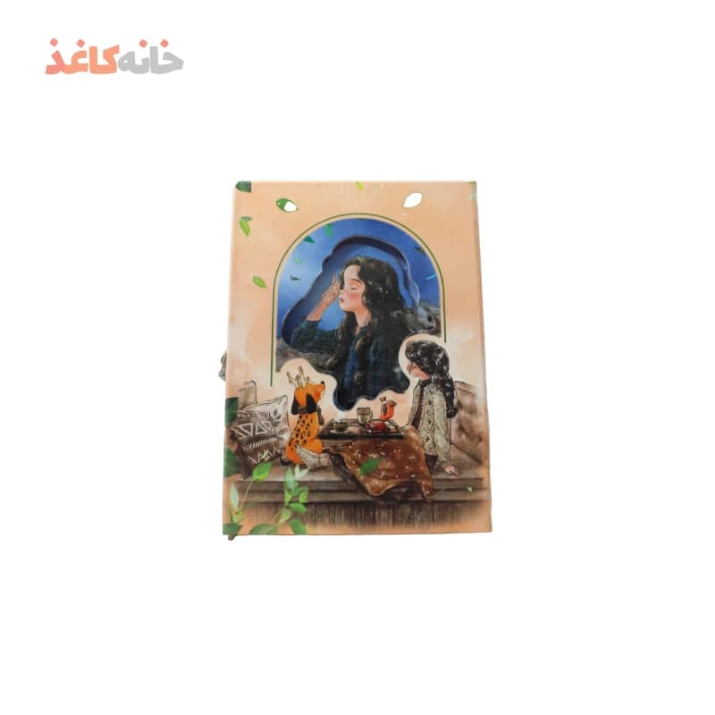 دفتر خاطرات قفل دار (قاب دار) سویل طرح دختر و سگ شاخ دار