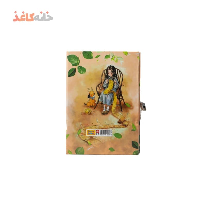 دفتر خاطرات قفل دار (قاب دار) سویل طرح دختر و سگ شاخ دار — تصویر ۲