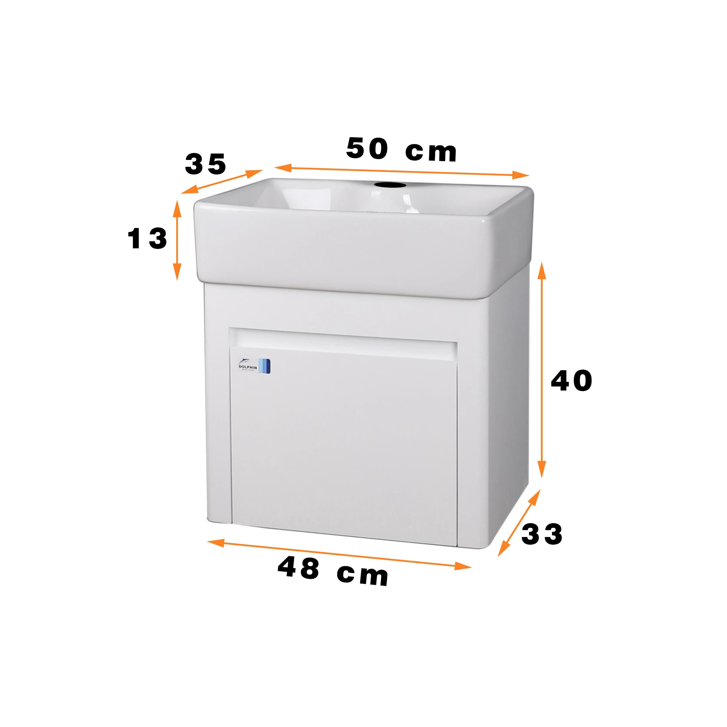 ست کابینت و روشویی دلفین مدل 5030 به همراه آینه — تصویر ۲