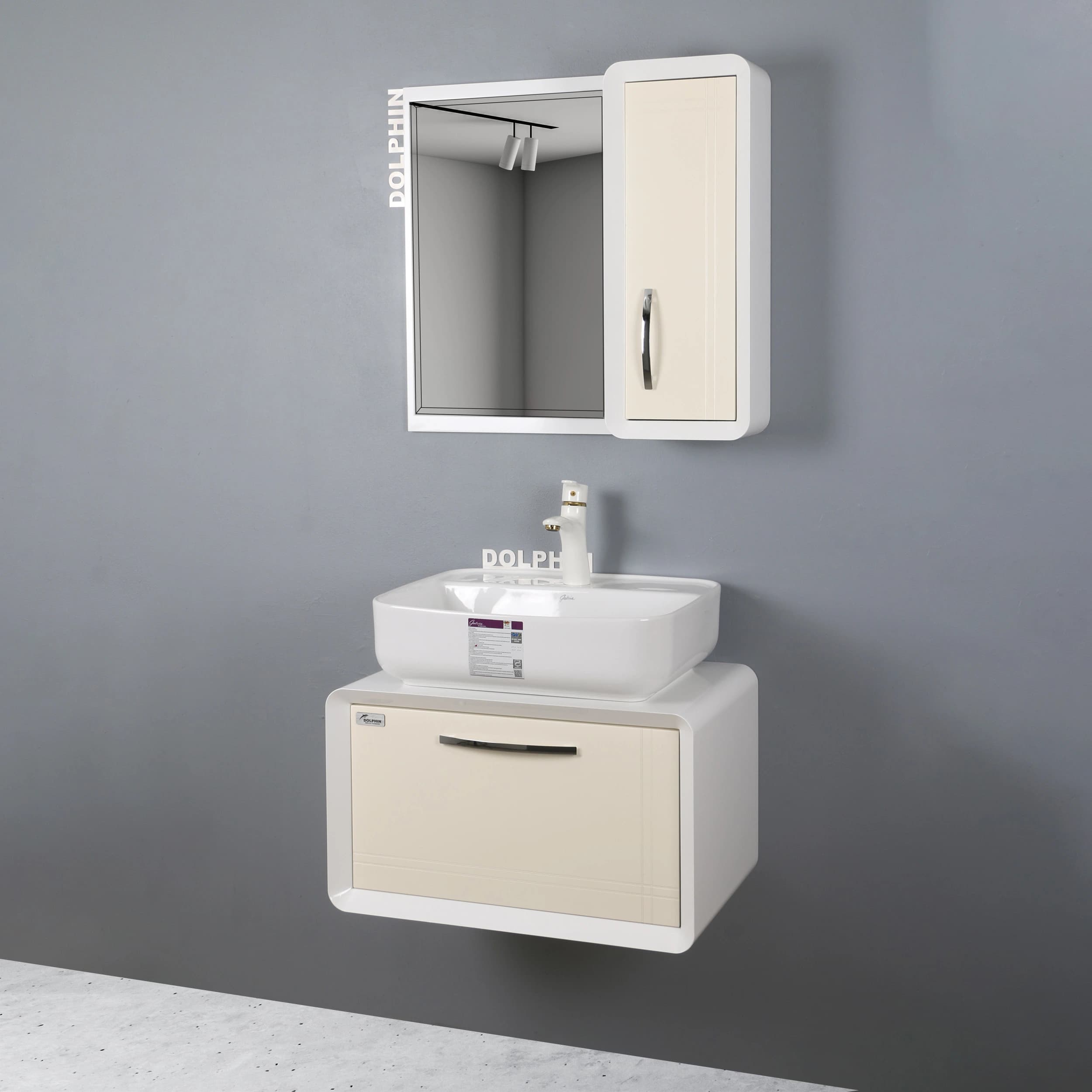 ست کابینت و روشویی دلفین مدل 1133-k به همراه آینه و باکس