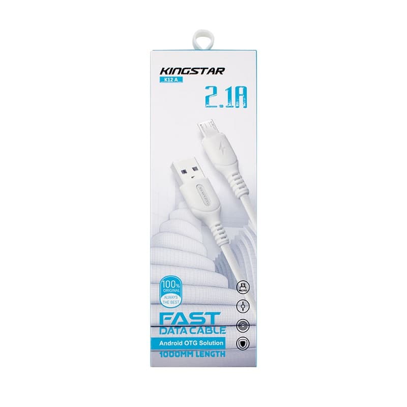 کابل تبدیل USB به microUSB کینگ استار مدل K12-A طول 1 متر — تصویر ۲
