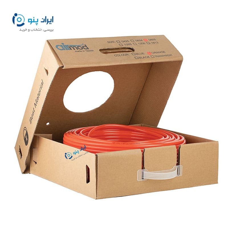 شیلنگ پنوماتیک PU سایز 10 آبی و نارنجی ایرمد airmod | مدل APU 10*6.5