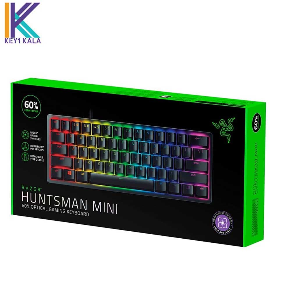 کیبورد Razer Huntsman Mini سوئیچ قرمز — تصویر ۴