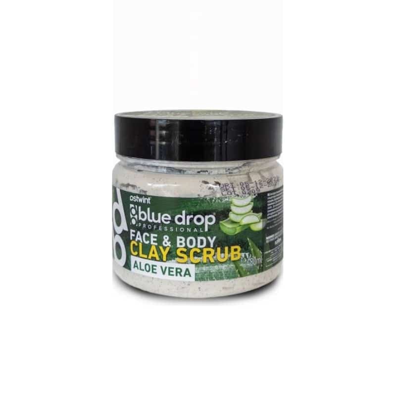 اسکراب خاک رس صورت و بدن Ostwint Blue Drop مدل Aloe Vera(480 میل)