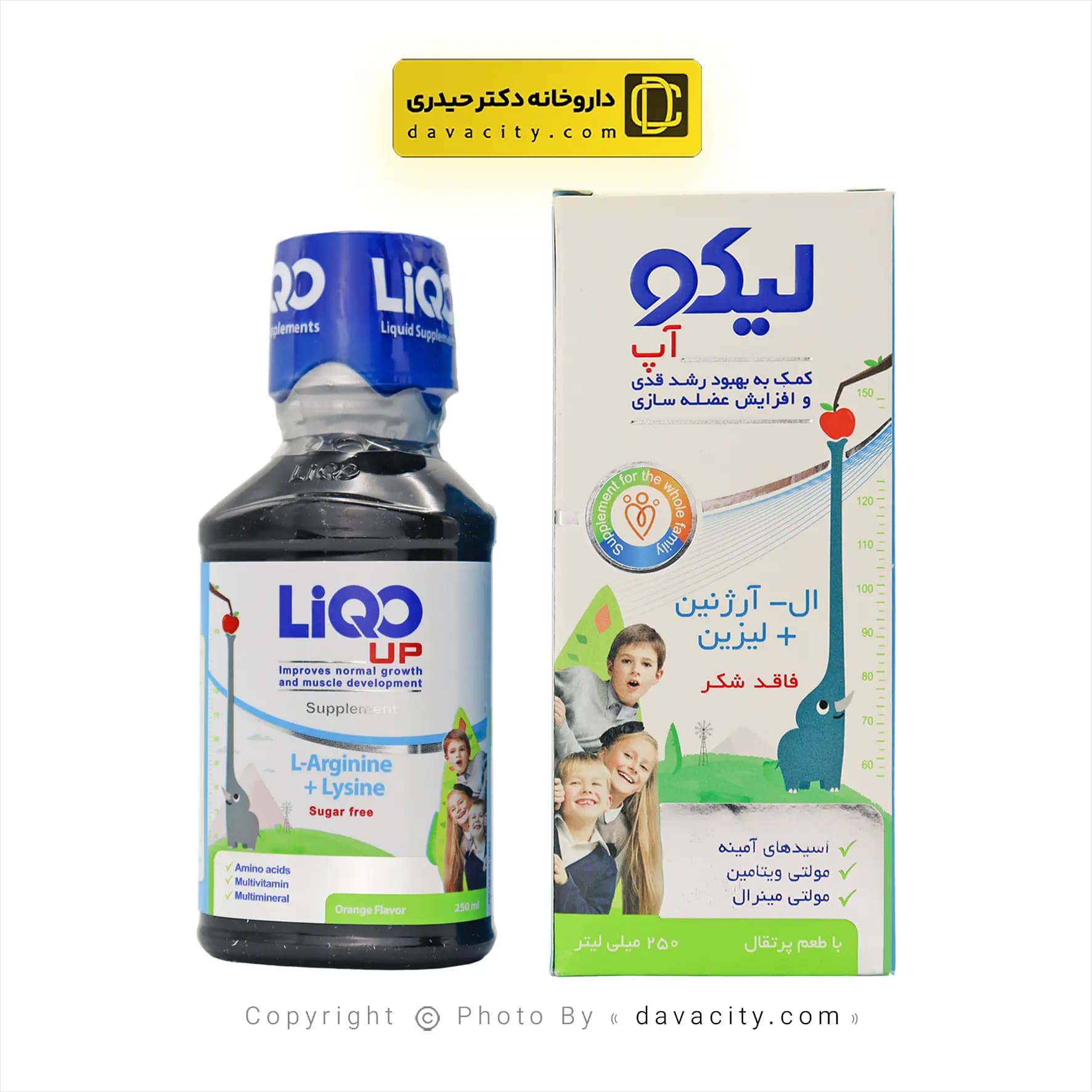شربت ال-آرژنین و مولتی مینرال لیکو آپ ابیان فارمد 250 میلی لیتر — تصویر ۴