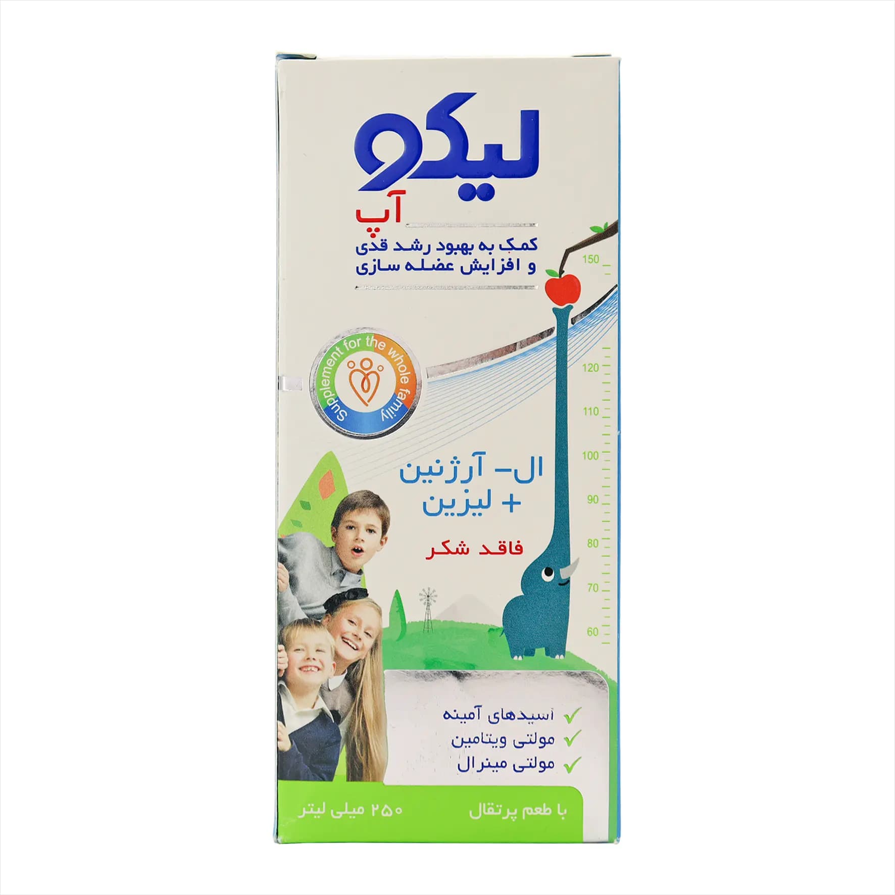 شربت ال-آرژنین و مولتی مینرال لیکو آپ ابیان فارمد 250 میلی لیتر