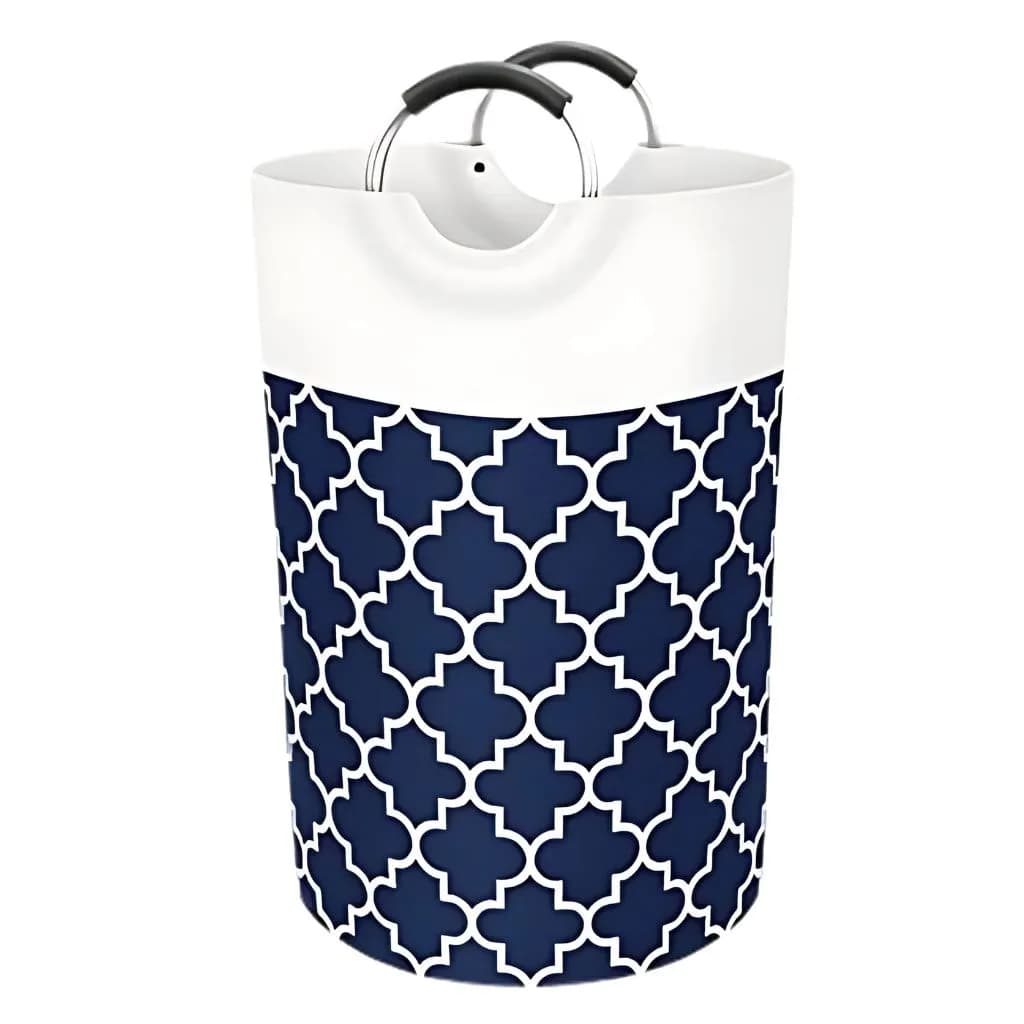 سبد لاندری طرح Quatrefoil دسته فلزی کد m288