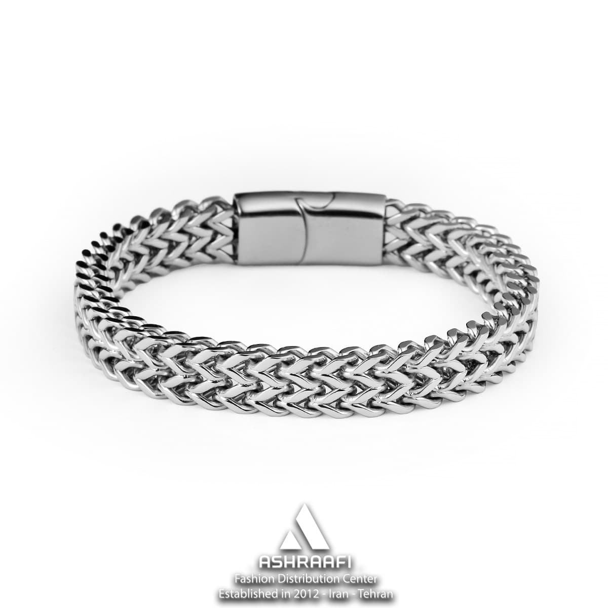 دستبند مردانه بافت زنجیری Steel Braided Bracelet S1