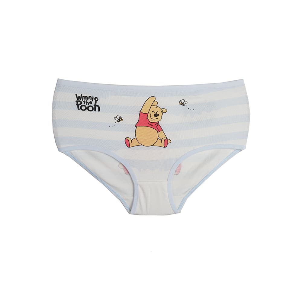 شورت دخترانه اسلیپ چاپی طرح راه راه و پو POOH — تصویر ۳