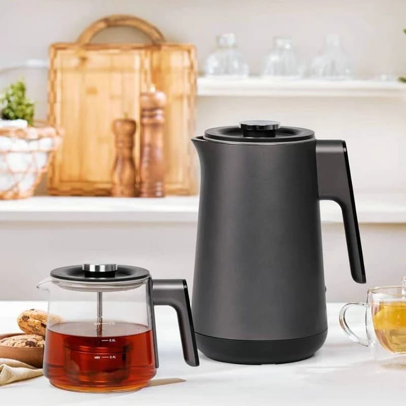 چای ساز تلیونیکس TTM5004 | خرید چای ساز استیل و شیشه‌ای از ریوکالا — تصویر ۳