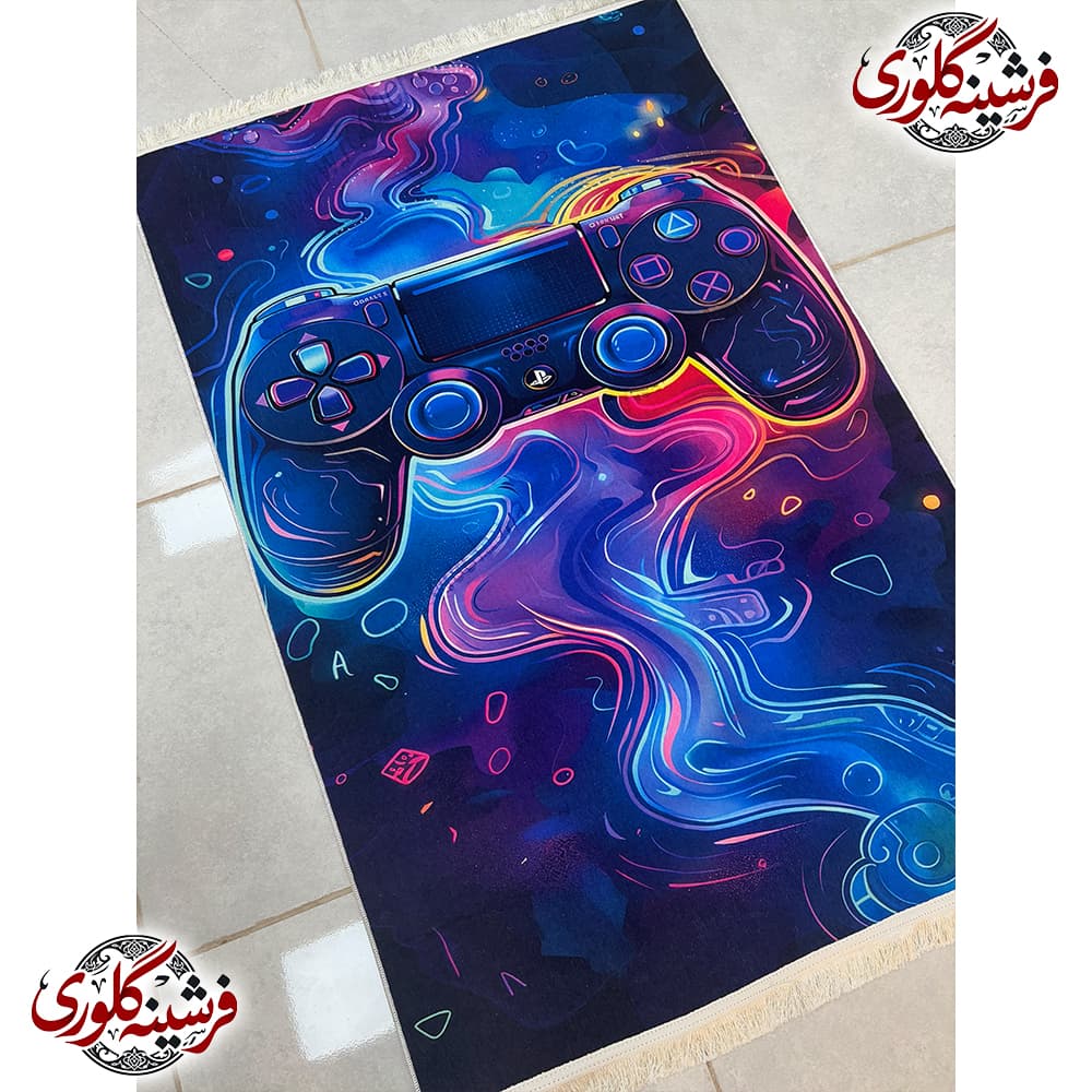فرشینه اتاق گیمینگ طرح دسته بازی کد GG-0015 — تصویر ۳