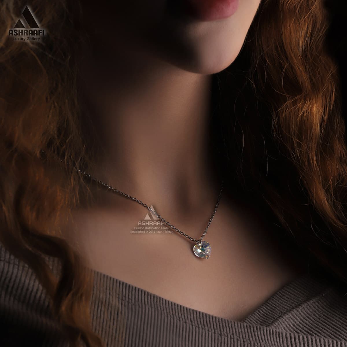 گردنبند زنانه قلب White Heart Necklace — تصویر ۳