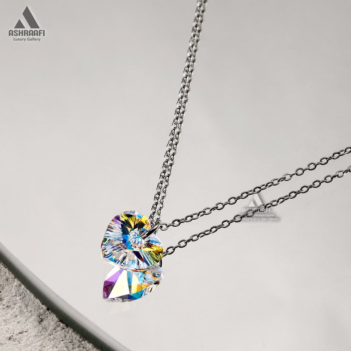 گردنبند زنانه قلب White Heart Necklace — تصویر ۲