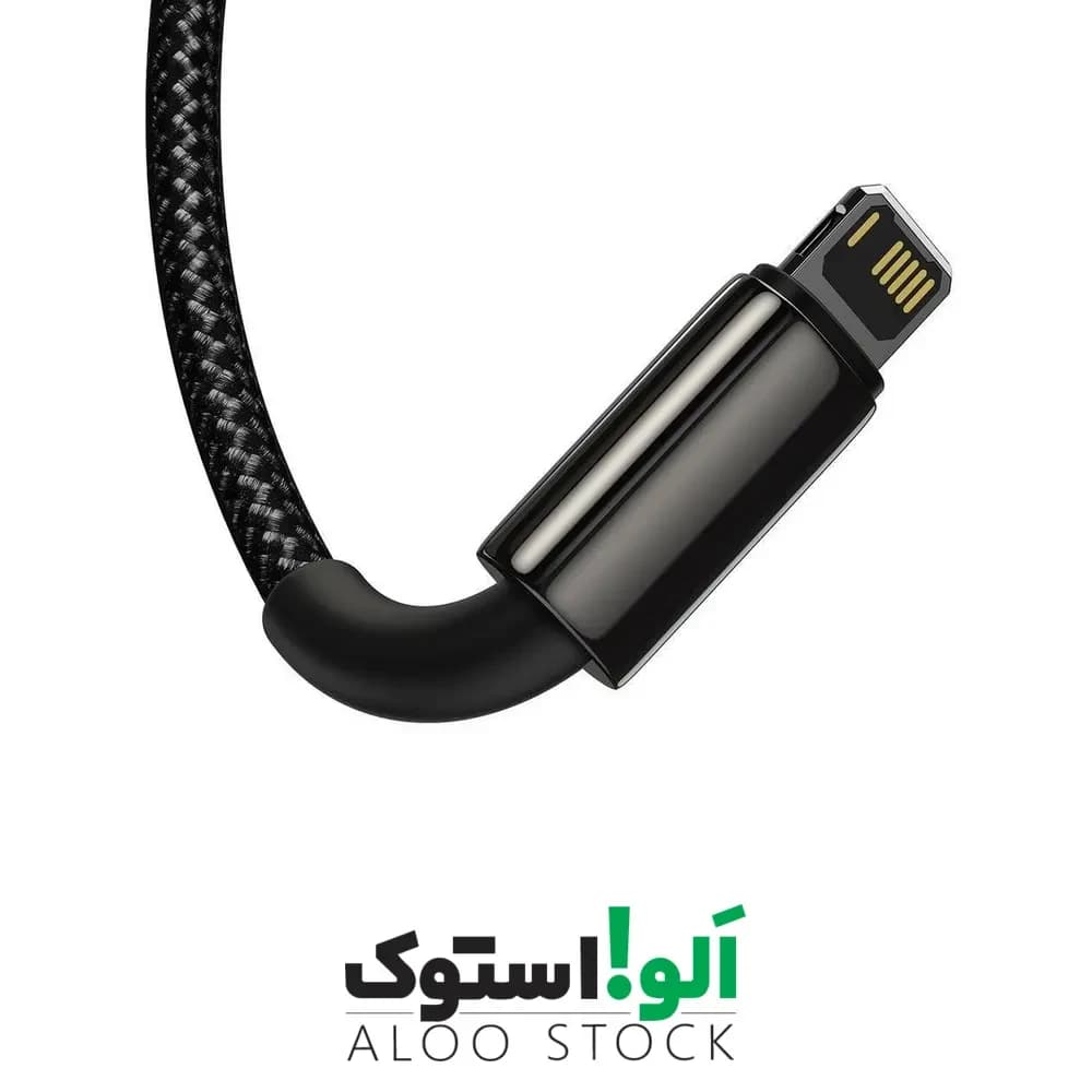 کابل سه سر USB باسئوس Baseus Tungsten Gold 3-In-1 USB to M+L+C Cable — تصویر ۹
