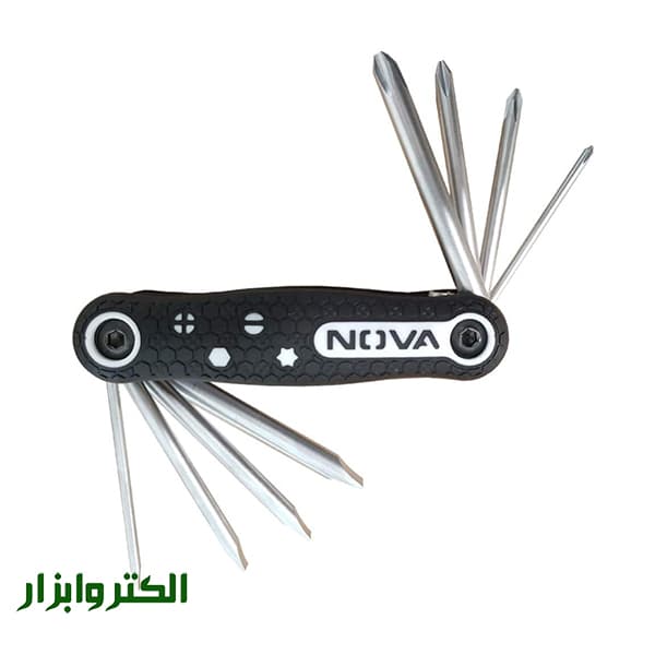 پیچ‌گوشتی چاقویی صنعتی 8 عددی نووا NTK-1139