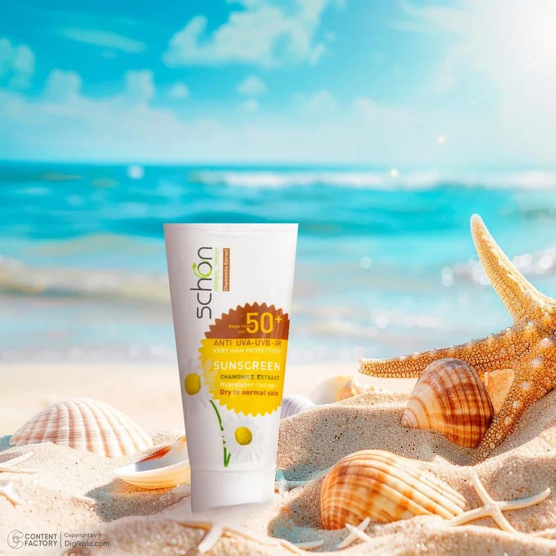 کرم ضدآفتاب شون با رنگ بژ +SPF50 — تصویر ۸