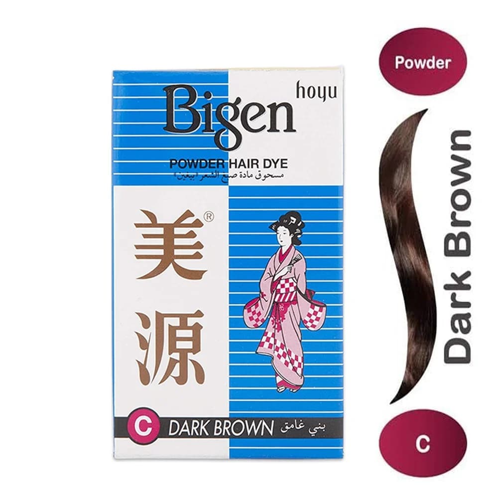 رنگ مو پودری بیگن شماره 56 وزن 6 گرم رنگ DARK BROWN — تصویر ۳