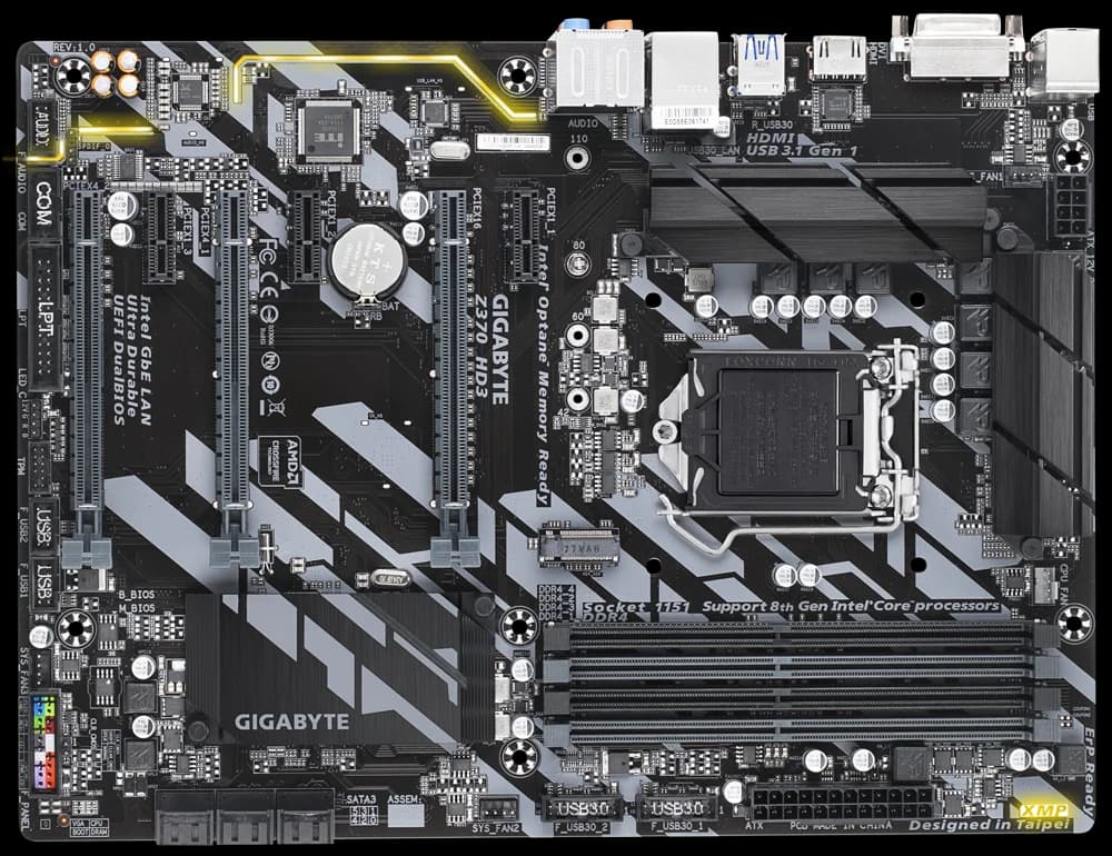 مادربرد گیگابایت Z370 HD3 rev 1.0 استوک — تصویر ۵