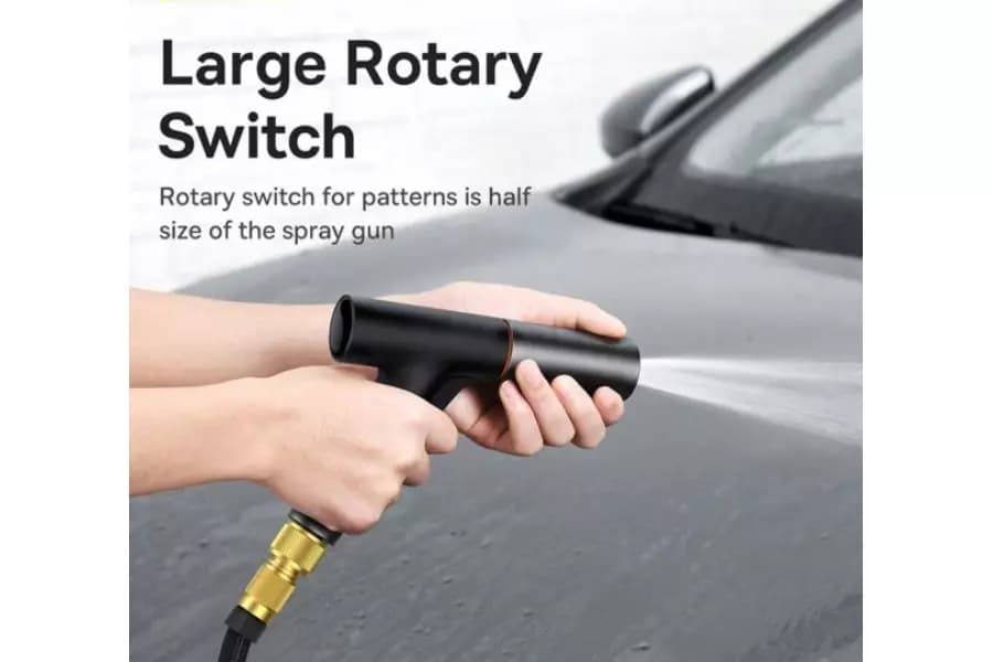 شلنگ و نازل کارواش Baseus GF5 Car Wash Spray Nozzle CPGF000001 طول 7.5 متری اورحینال پلمپ ارسال فوری — تصویر ۷