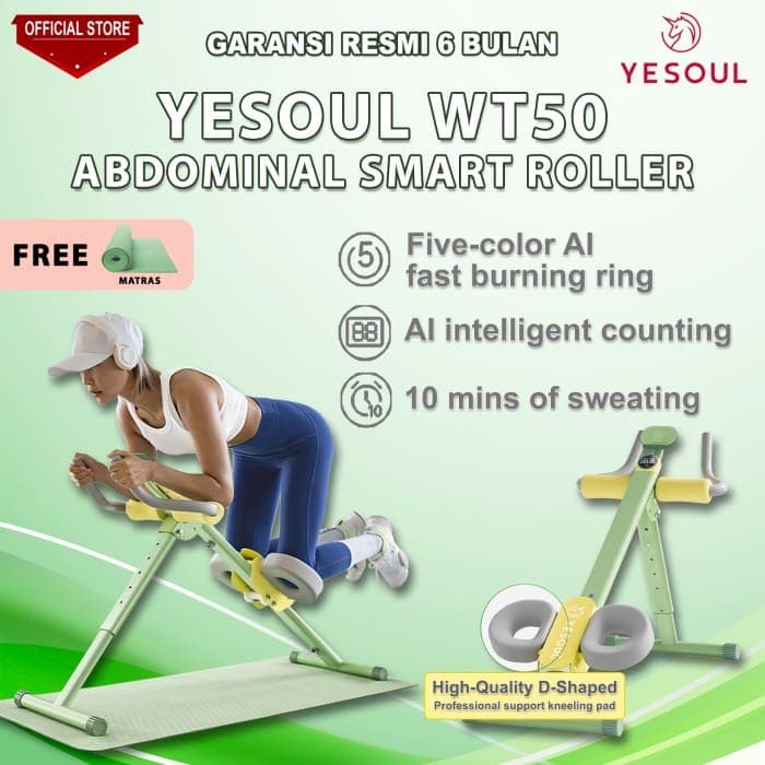 دستگاه بدنسازی خانگی هوشمند yesoul roller machine wt50 (پلمپ اورجینال ارسال فوری) — تصویر ۶