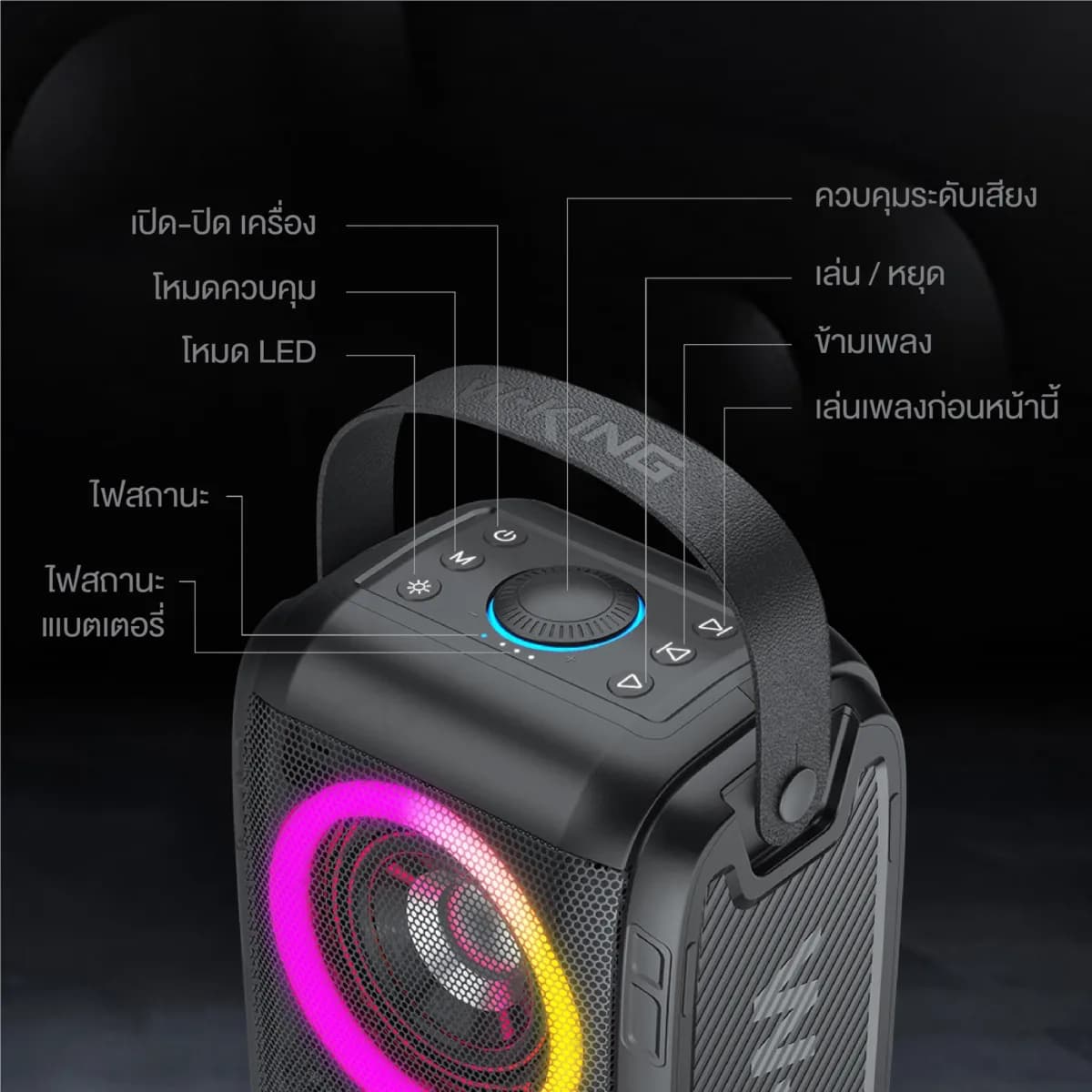 اسپیکر قابل حمل دبلیوکینگ مدل SPEAKER W-KING T9S (اورجینال ارسال فوری) — تصویر ۵