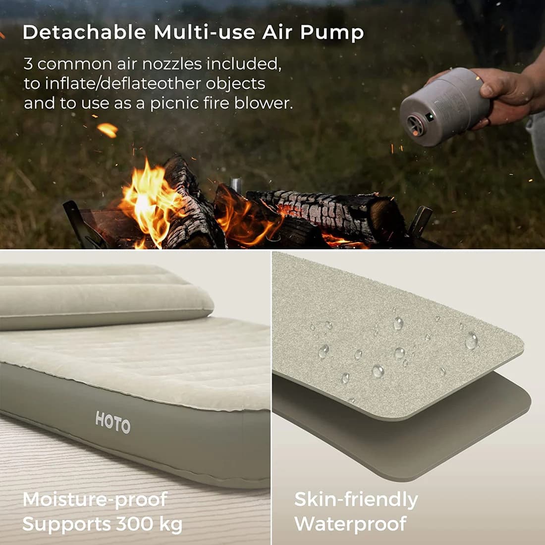 تشک و تخت بادی مدل hoto self inflating mattress (گلوبال اصلی پلمپ ارسال فوری) — تصویر ۳