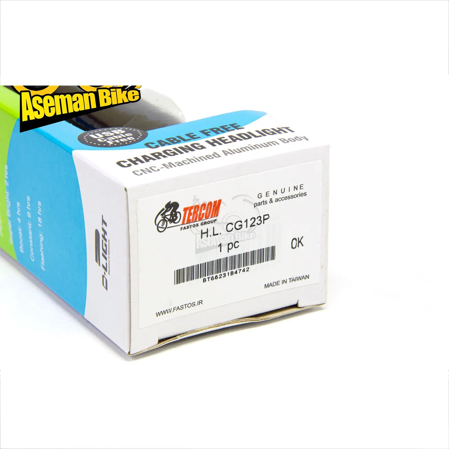 چراغ جلو دوچرخه D-LIGHT CG123P شارژی 150 لومن دی لایت ساخت تایوان — تصویر ۳