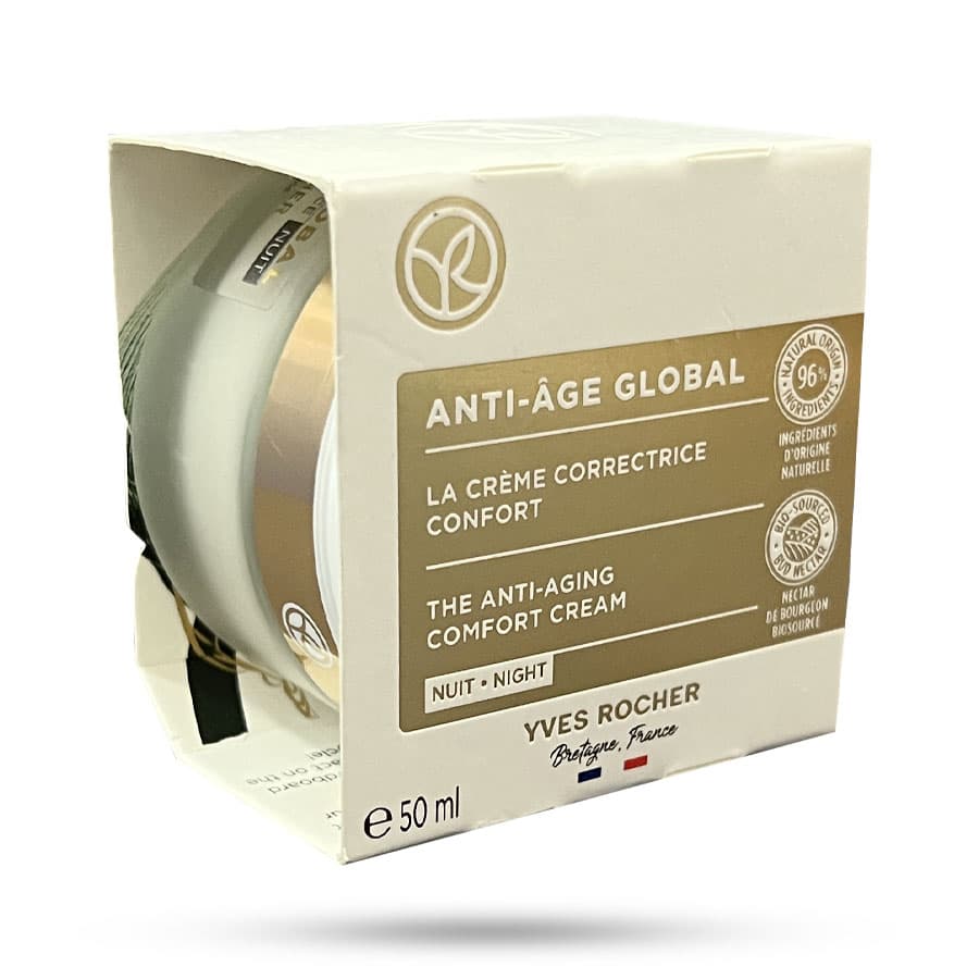 کرم ضدچروک شب ایوروشه مدل Anti-Aging Global مخصوص انواع پوست 50 میل