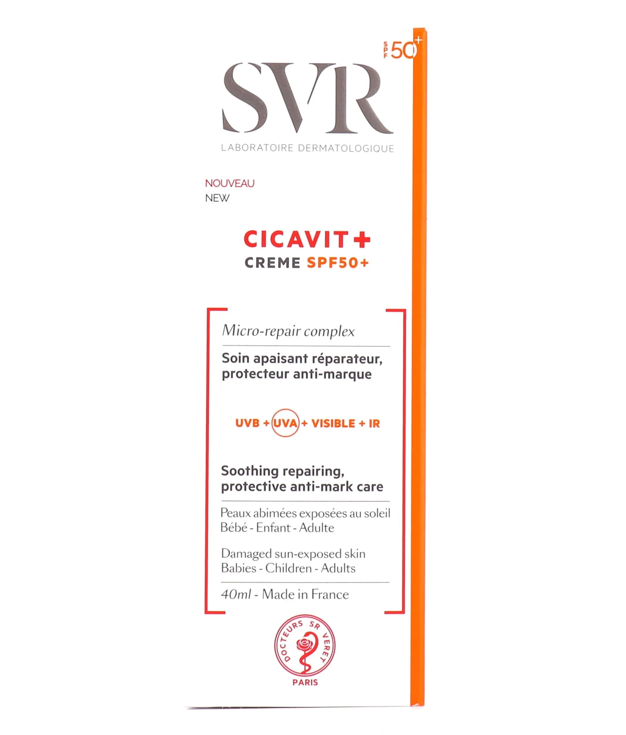 کرم ترمیم کننده SVR Cicavit+ SPF50